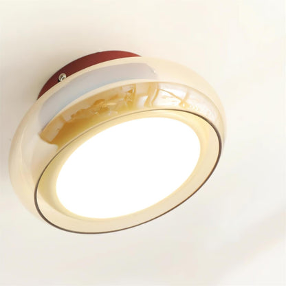 June Retro Glass Flush Mount Ceiling Light Alternate