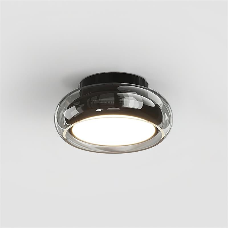 June Retro Glass Flush Mount Ceiling Light Angle