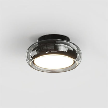 June Retro Glass Flush Mount Ceiling Light Angle
