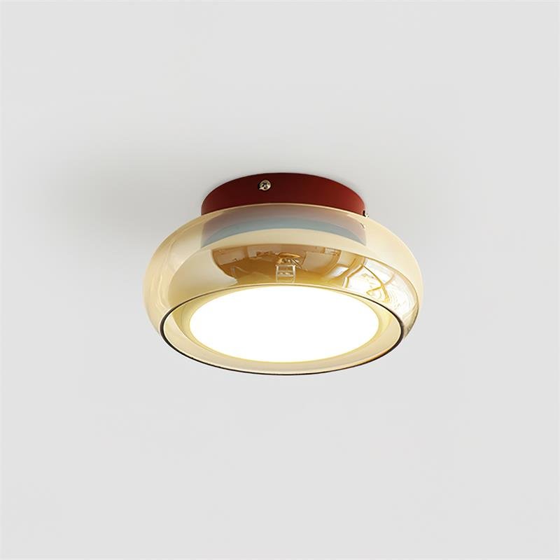 June Retro Glass Flush Mount Ceiling Light Lifestyle