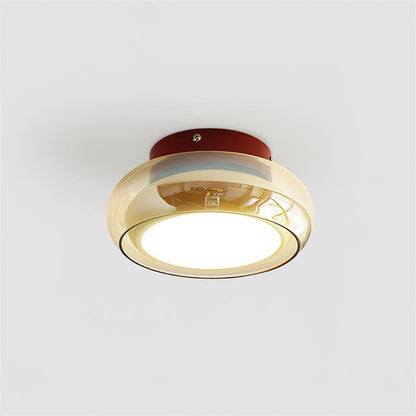 June Retro Glass Flush Mount Ceiling Light Lifestyle