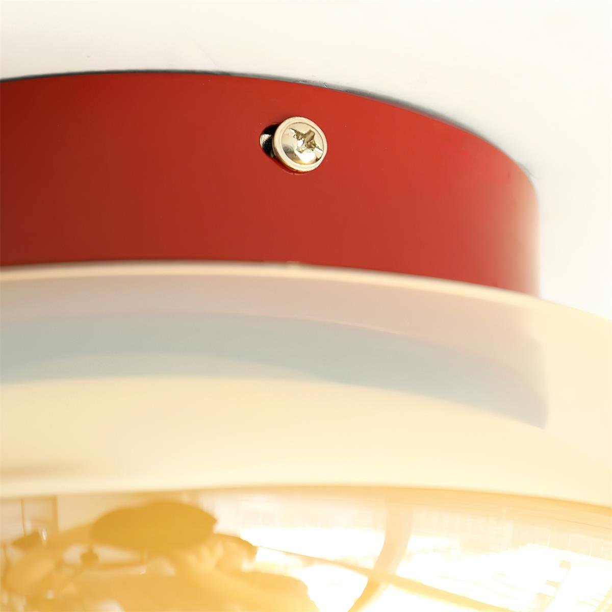 June Retro Glass Flush Mount Ceiling Light View 11