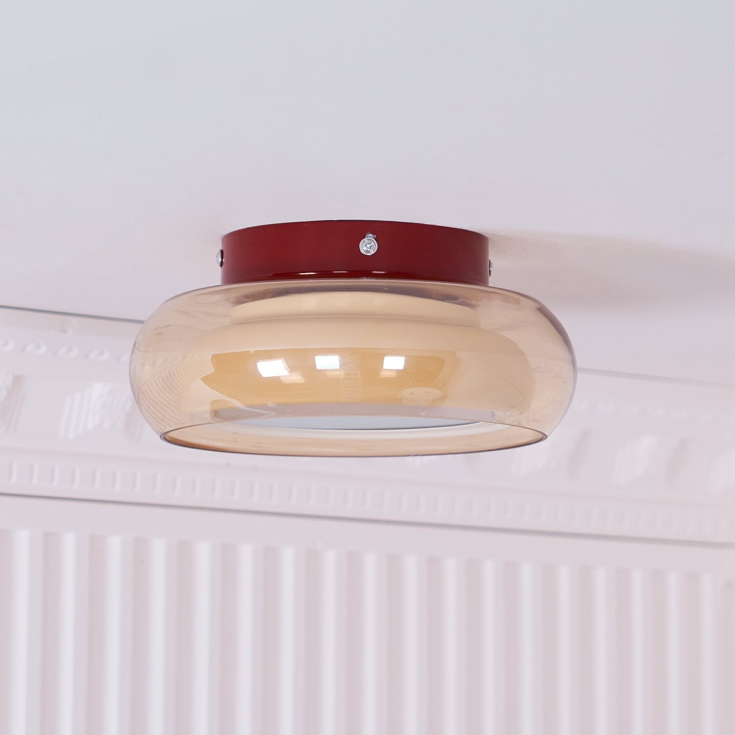 June Retro Glass Flush Mount Ceiling Light View 14