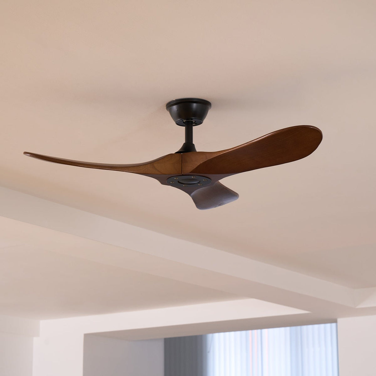 Leno Modern Walnut Wood Ceiling Fan with Remote View 21
