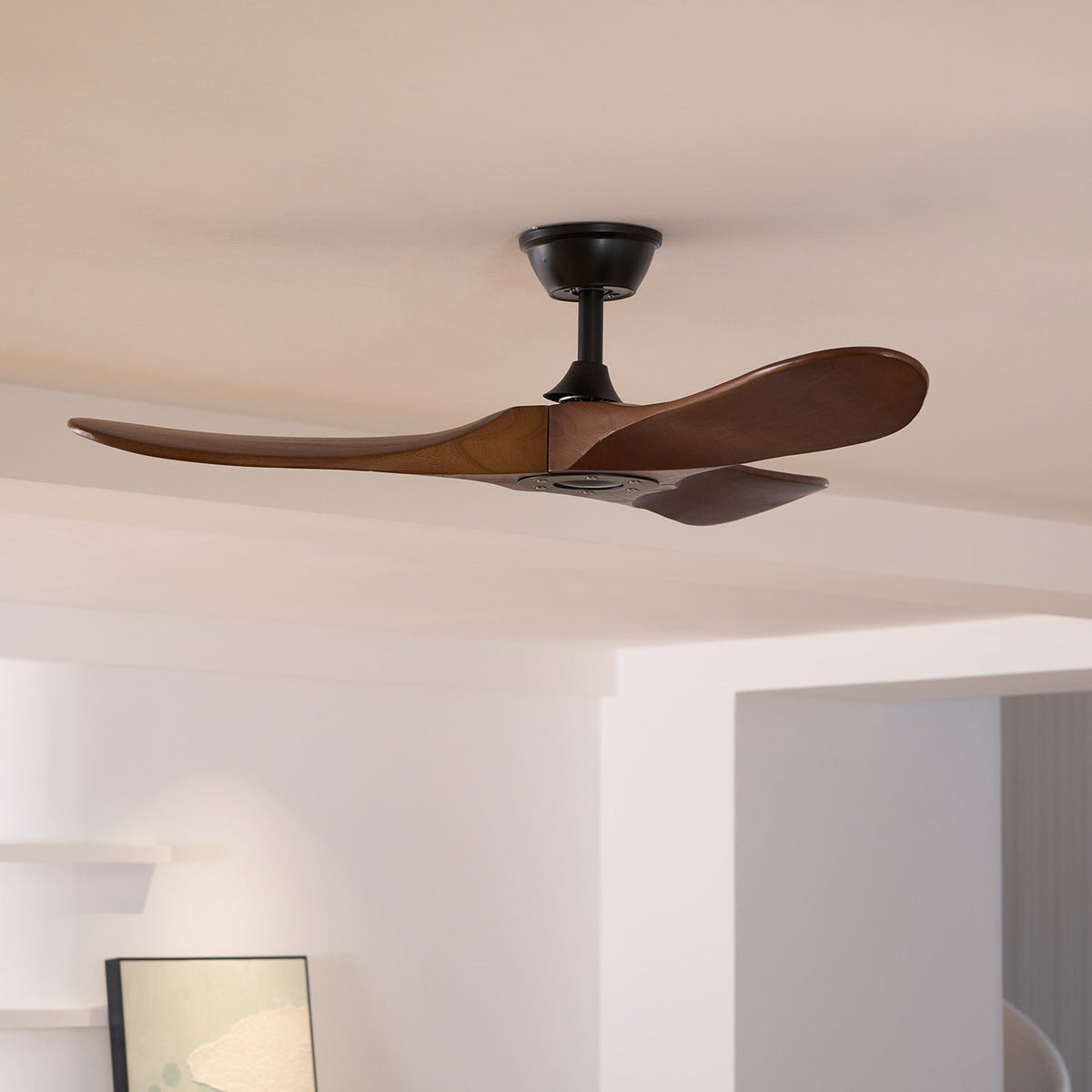Leno Modern Walnut Wood Ceiling Fan with Remote View 22