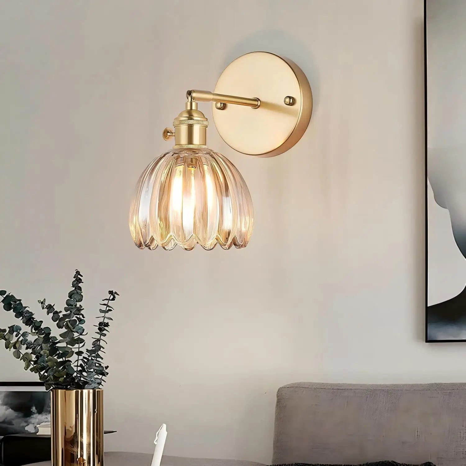 Retro Wall Light | Tulip Shade Sconce For Bedroom Hallway