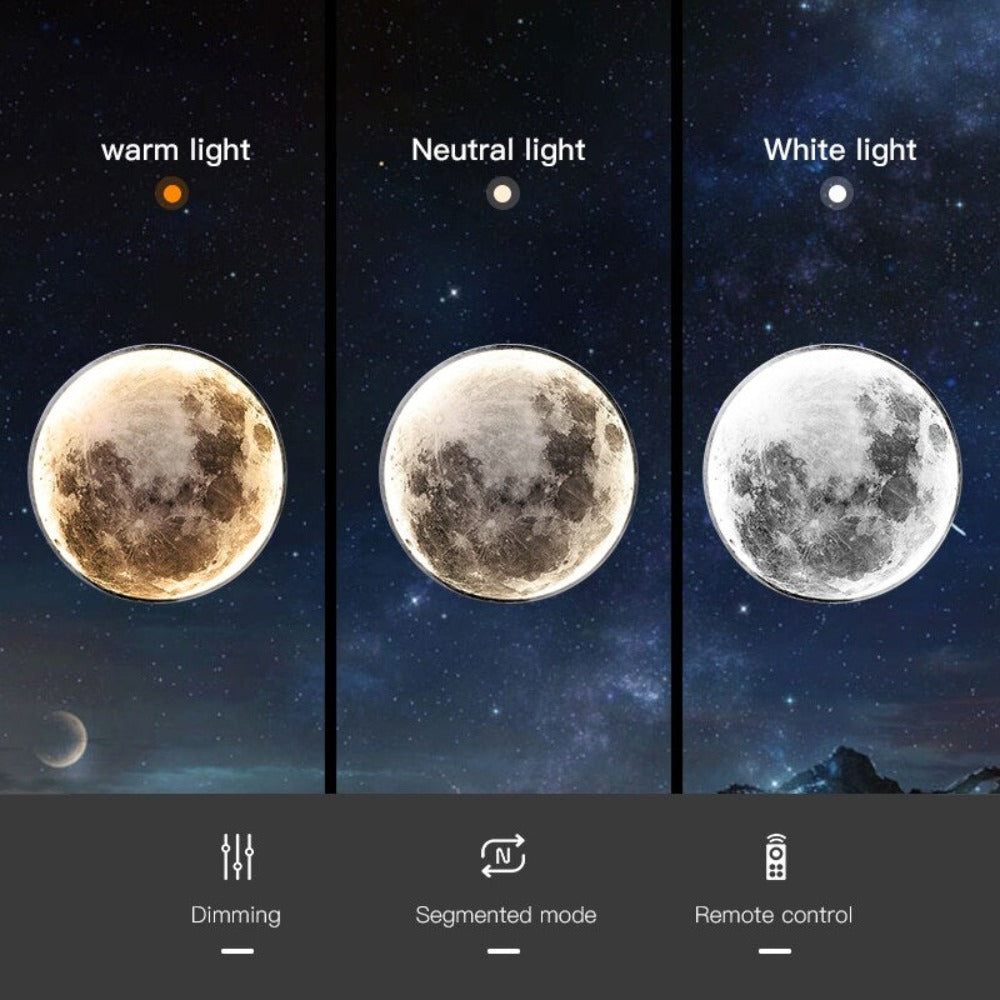 3D Moon Wall Light or Ceiling Light | Unique Lighting for Home