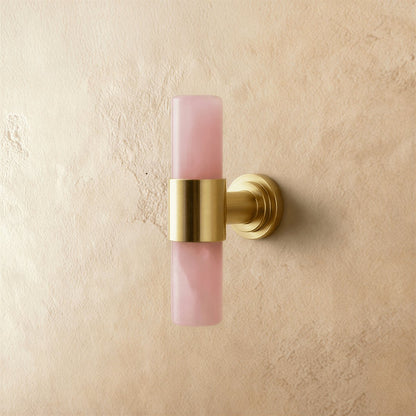 Marble Brass Cabinet Knob Pull Bar Cylinder Back