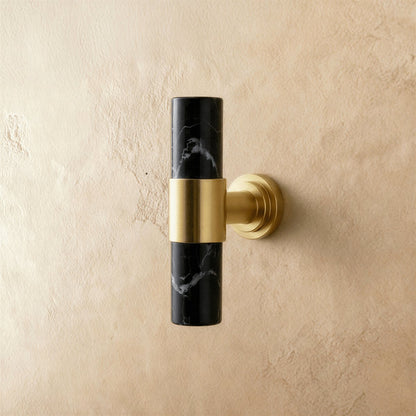 Marble Brass Cabinet Knob Pull Bar Cylinder Detail