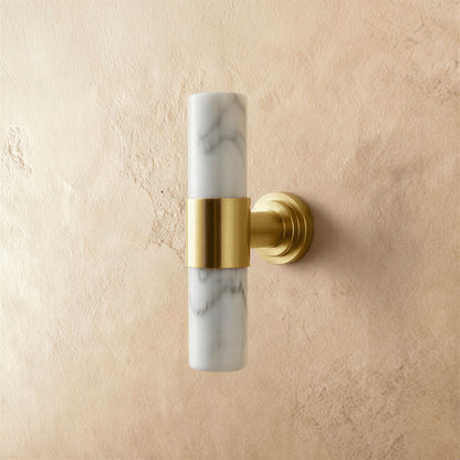 Marble Brass Cabinet Knob Pull Bar Cylinder Front