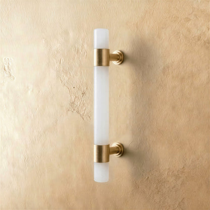 Marble Brass Cabinet Knob Pull Bar Cylinder View 13