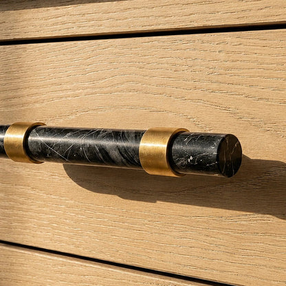 Marble Brass Cabinet Knob Pull Bar Cylinder View 20