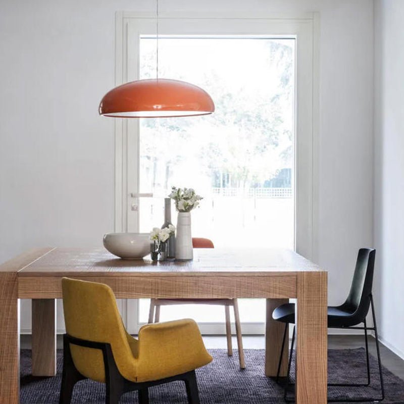 Metal Pendant Light Domed Mushroom Shade Back