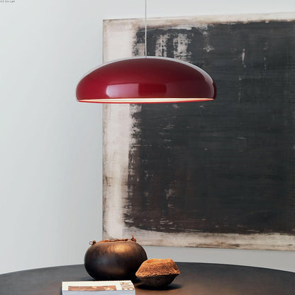 Metal Pendant Light Domed Mushroom Shade Detail