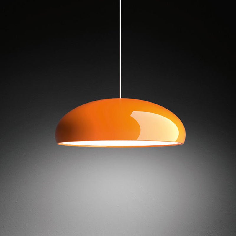 Metal Pendant Light Domed Mushroom Shade Full
