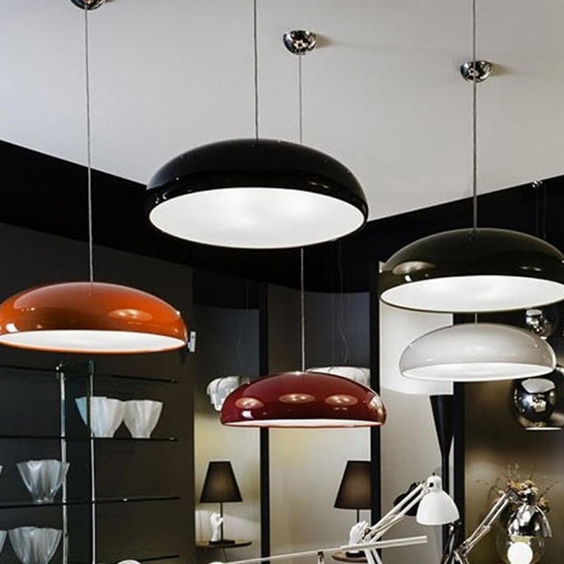 Metal Pendant Light Domed Mushroom Shade Lifestyle