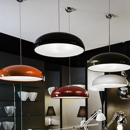 Metal Pendant Light Domed Mushroom Shade Lifestyle