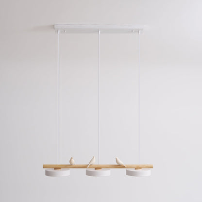 Metal Pendant Light Perched Birds LED Alternate
