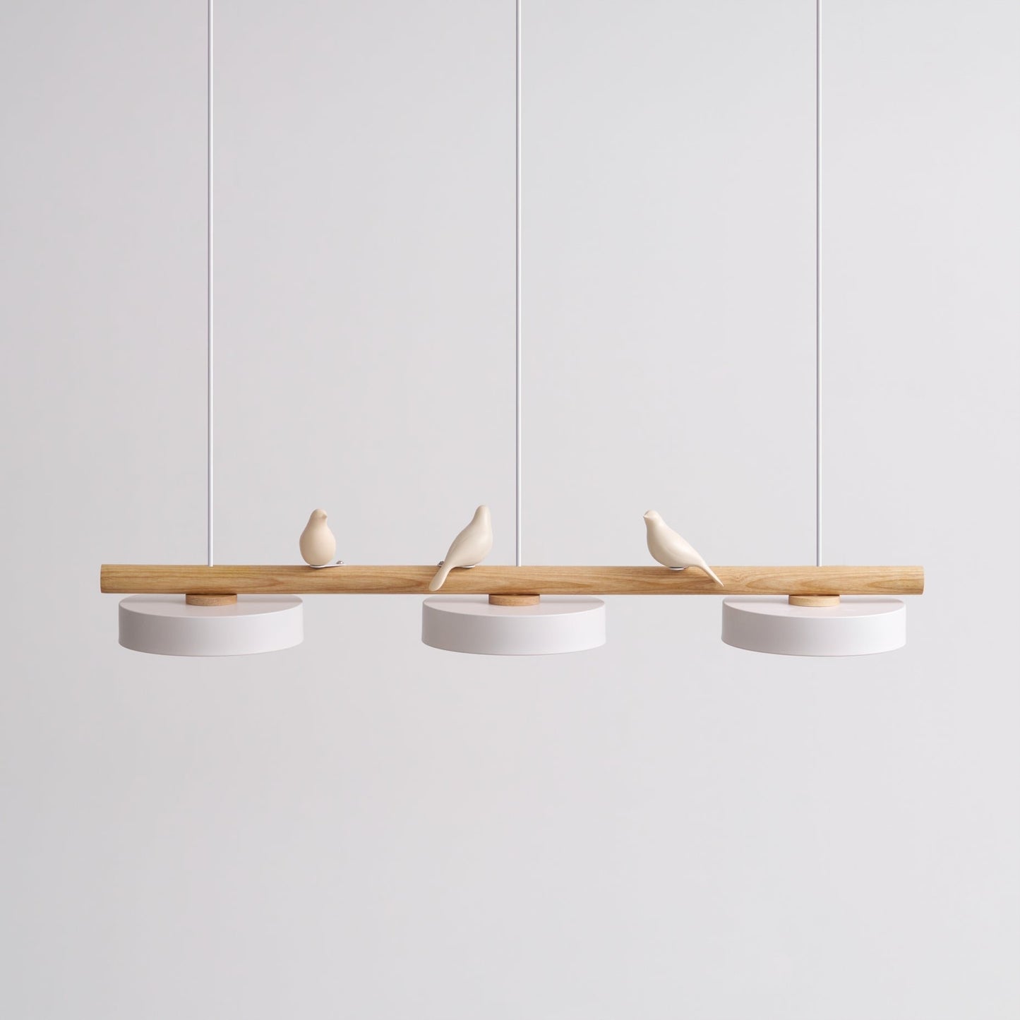 Metal Pendant Light Perched Birds LED Angle