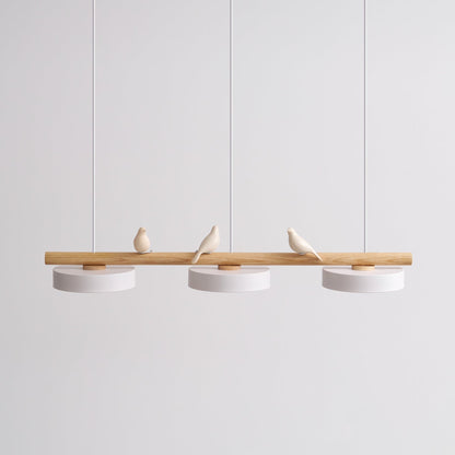 Metal Pendant Light Perched Birds LED Angle