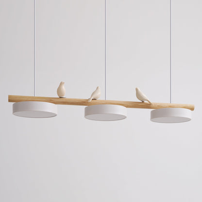 Metal Pendant Light Perched Birds LED Full