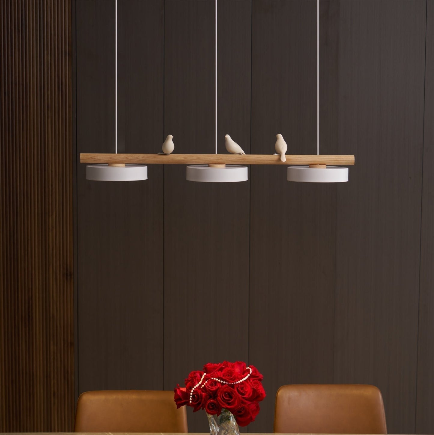 Metal Pendant Light Perched Birds LED View 12