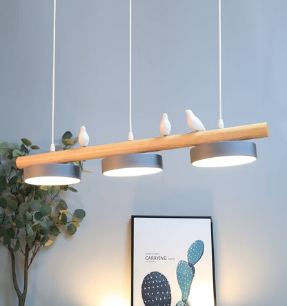 Metal Pendant Light Perched Birds LED View 15
