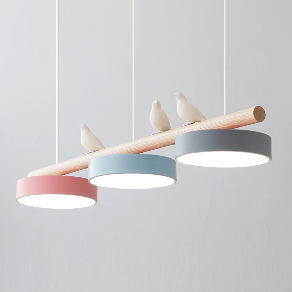 Metal Pendant Light Perched Birds LED View 22