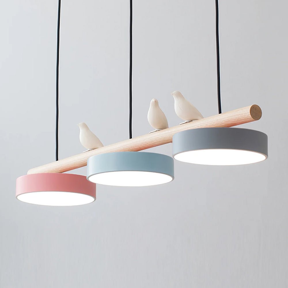 Metal Pendant Light Perched Birds LED View 23