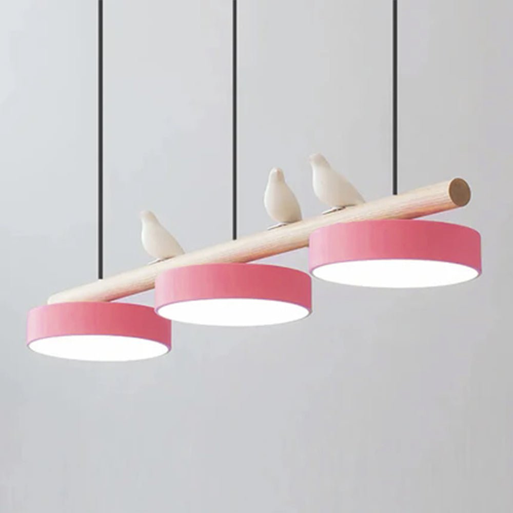 Metal Pendant Light Perched Birds LED View 30