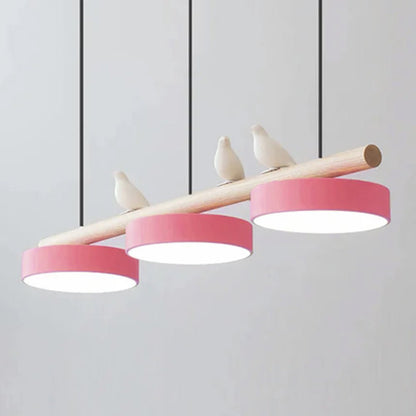 Metal Pendant Light Perched Birds LED View 30