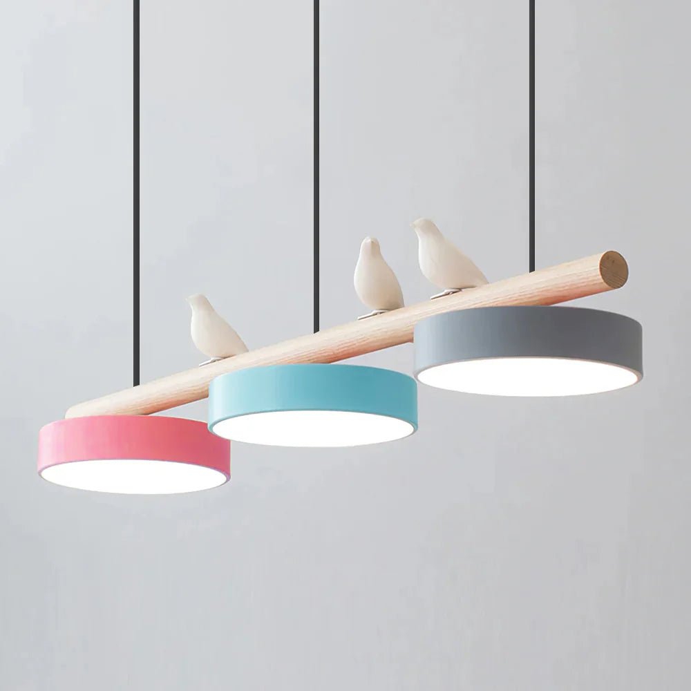 Metal Pendant Light Perched Birds LED View 31