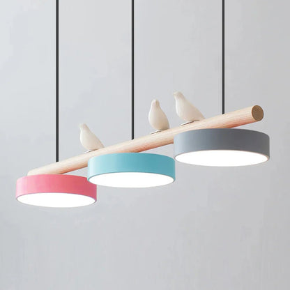 Metal Pendant Light Perched Birds LED View 31