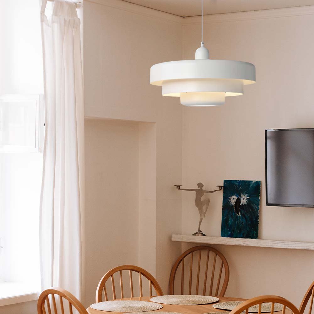 Mid-century Single Head Bauhaus Iron Pendant Lamp Back
