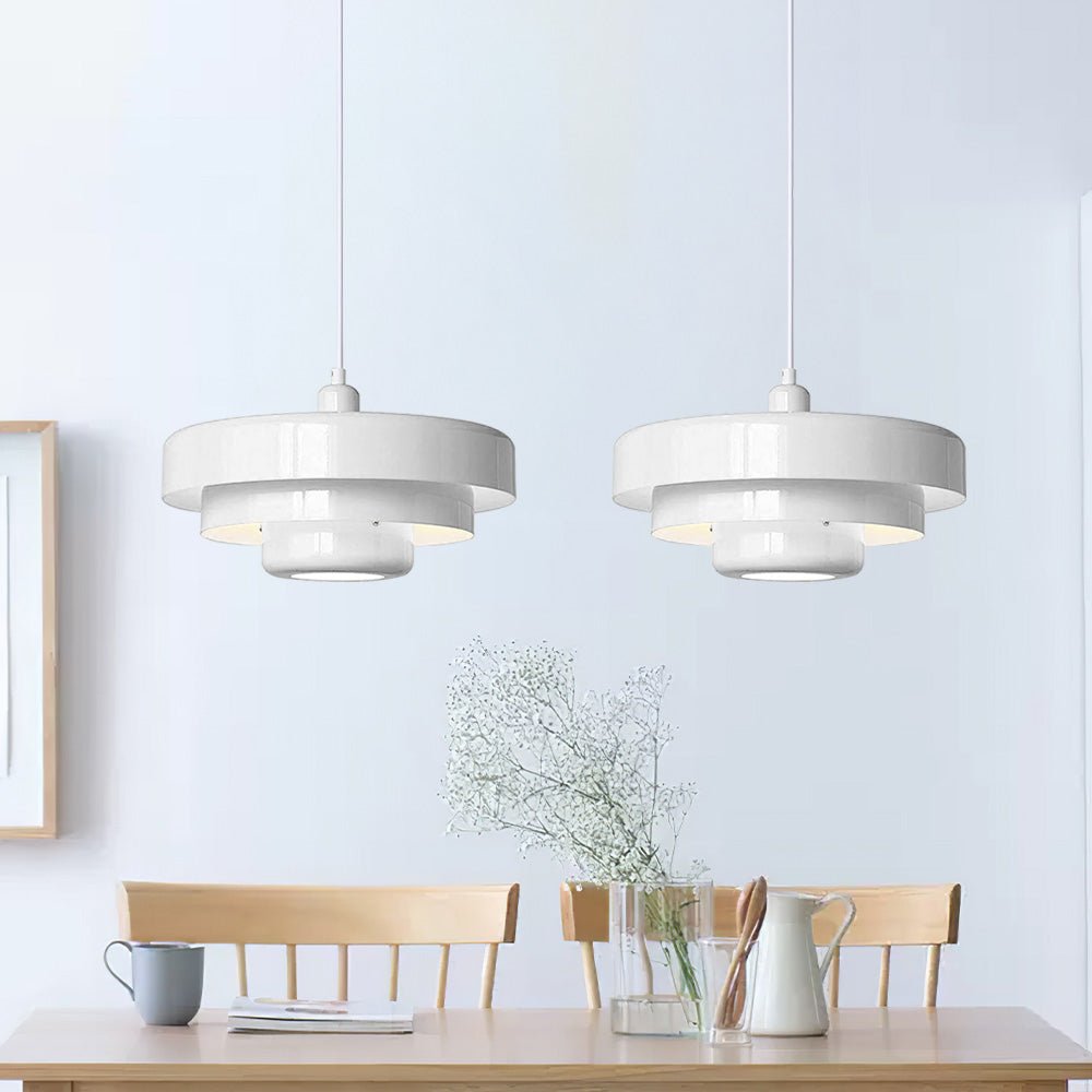 Mid-century Single Head Bauhaus Iron Pendant Lamp Detail