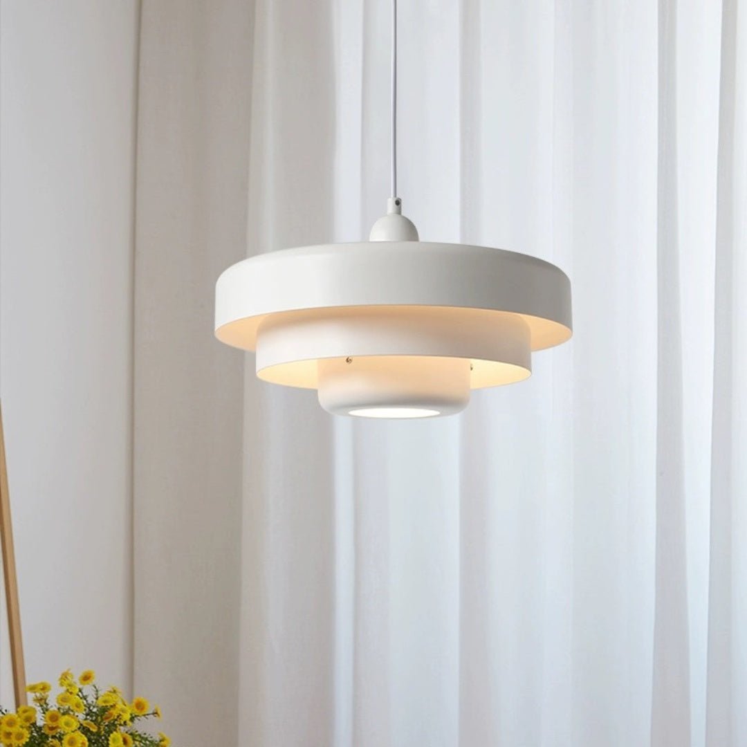 Mid-century Single Head Bauhaus Iron Pendant Lamp Side
