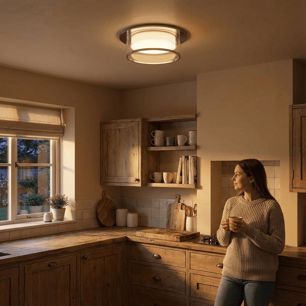 Minimalist Acrylic Downlight Floating Ring LED Side
