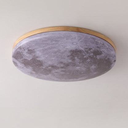 Minimalist Acrylic LED Flush Mount Ceiling Light Moon Round View 16
