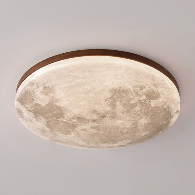 Minimalist Acrylic LED Flush Mount Ceiling Light Moon Round View 17