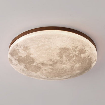 Minimalist Acrylic LED Flush Mount Ceiling Light Moon Round View 17