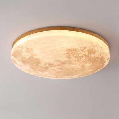 Minimalist Acrylic LED Flush Mount Ceiling Light Moon Round View 19