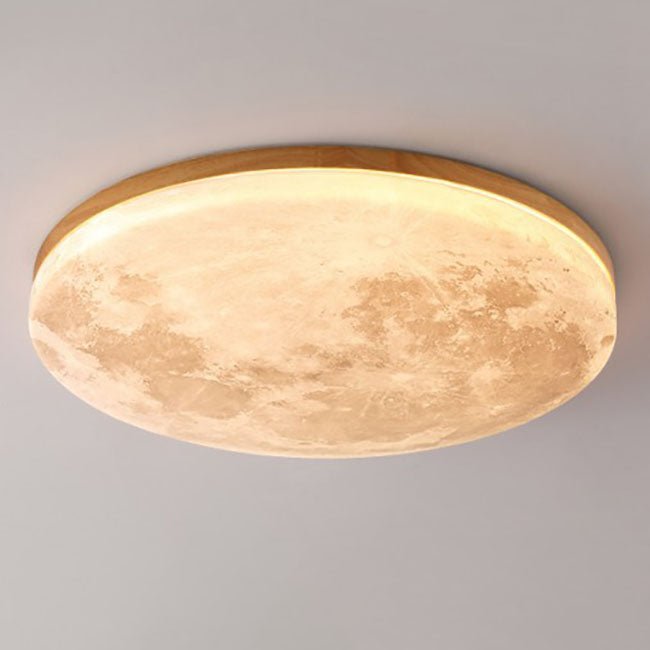 Minimalist Acrylic LED Flush Mount Ceiling Light Moon Round View 20