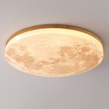 Minimalist Acrylic LED Flush Mount Ceiling Light Moon Round View 20