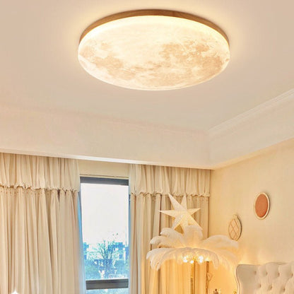 Minimalist Acrylic LED Flush Mount Ceiling Light Moon Round View 22
