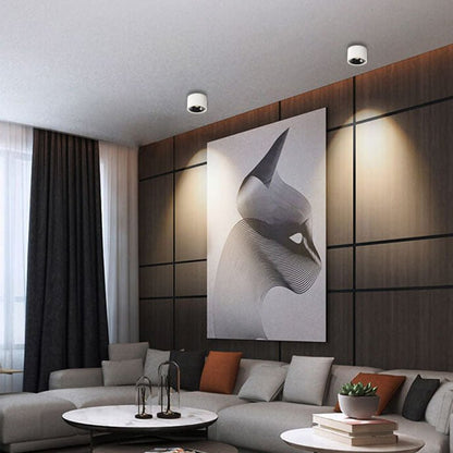 Minimalist Aluminum Adjustable LED Spotlight Flush Mount Ceiling Light Alternate