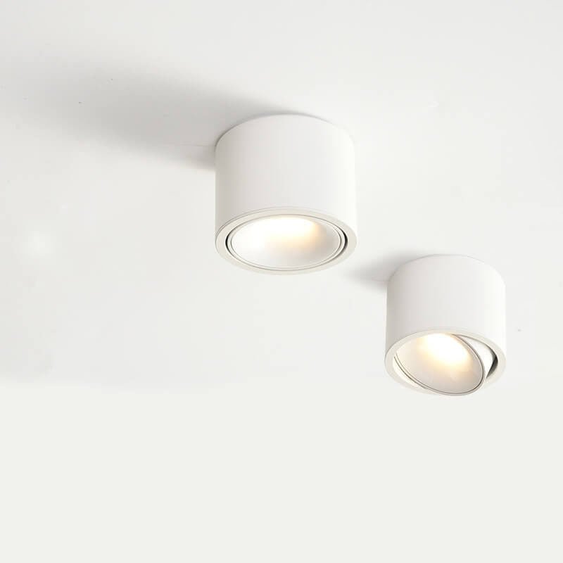Minimalist Aluminum Adjustable LED Spotlight Flush Mount Ceiling Light Front