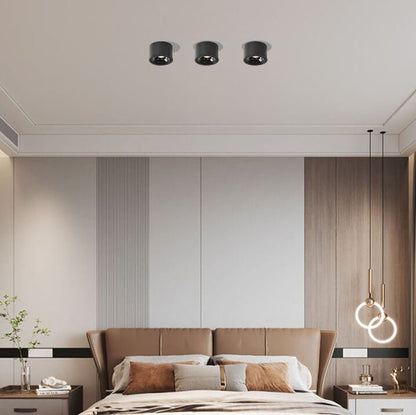 Minimalist Aluminum Adjustable LED Spotlight Flush Mount Ceiling Light Lifestyle