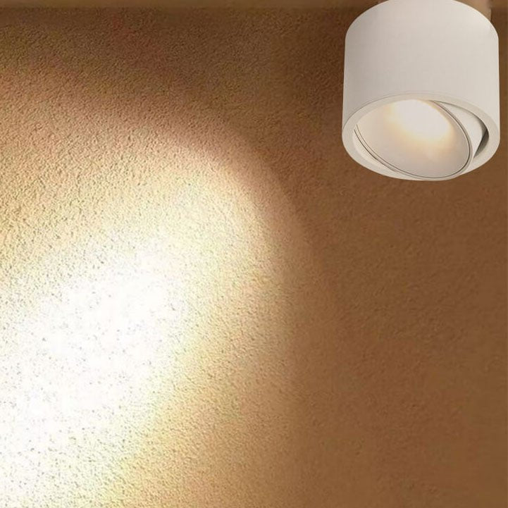 Minimalist Aluminum Adjustable LED Spotlight Flush Mount Ceiling Light View 11