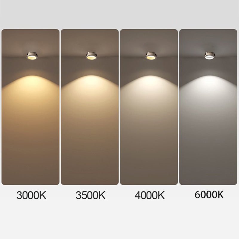 Minimalist Aluminum Adjustable LED Spotlight Flush Mount Ceiling Light View 12
