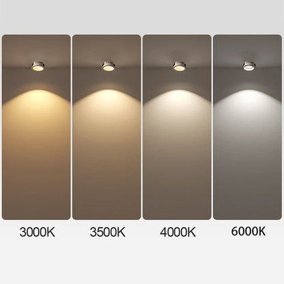 Minimalist Aluminum Adjustable LED Spotlight Flush Mount Ceiling Light View 12